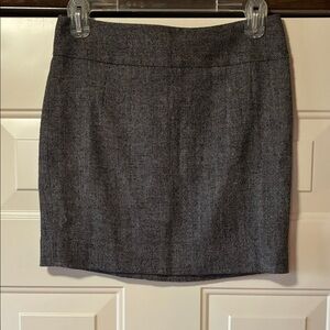 Size 0 Petite Banana Republic Gray Tweed Wool Mini Skirt
